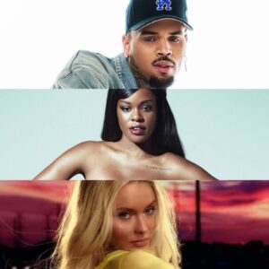 Chris Brown, Azealia Banks e Zara Larsson. Imagens: Divulgação