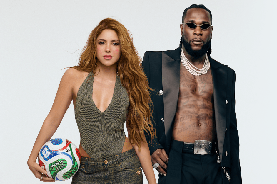 Shakira e Burna Boy em foto promocional do single "Dai Dai". Foto: Divulgação.