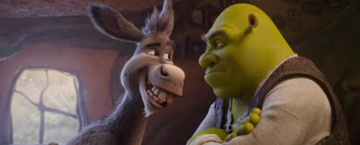 O ogro Shrek e Burro no trailer de "Shrek 5". Imagem: Universal Pictures Brasil/Reprodução.