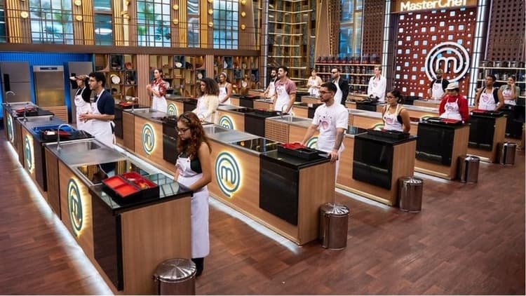 Participantes durante a prova "Amo ou Odeio" no MasterChef Brasil 2026. Foto: Renato Pizzutto/Band.