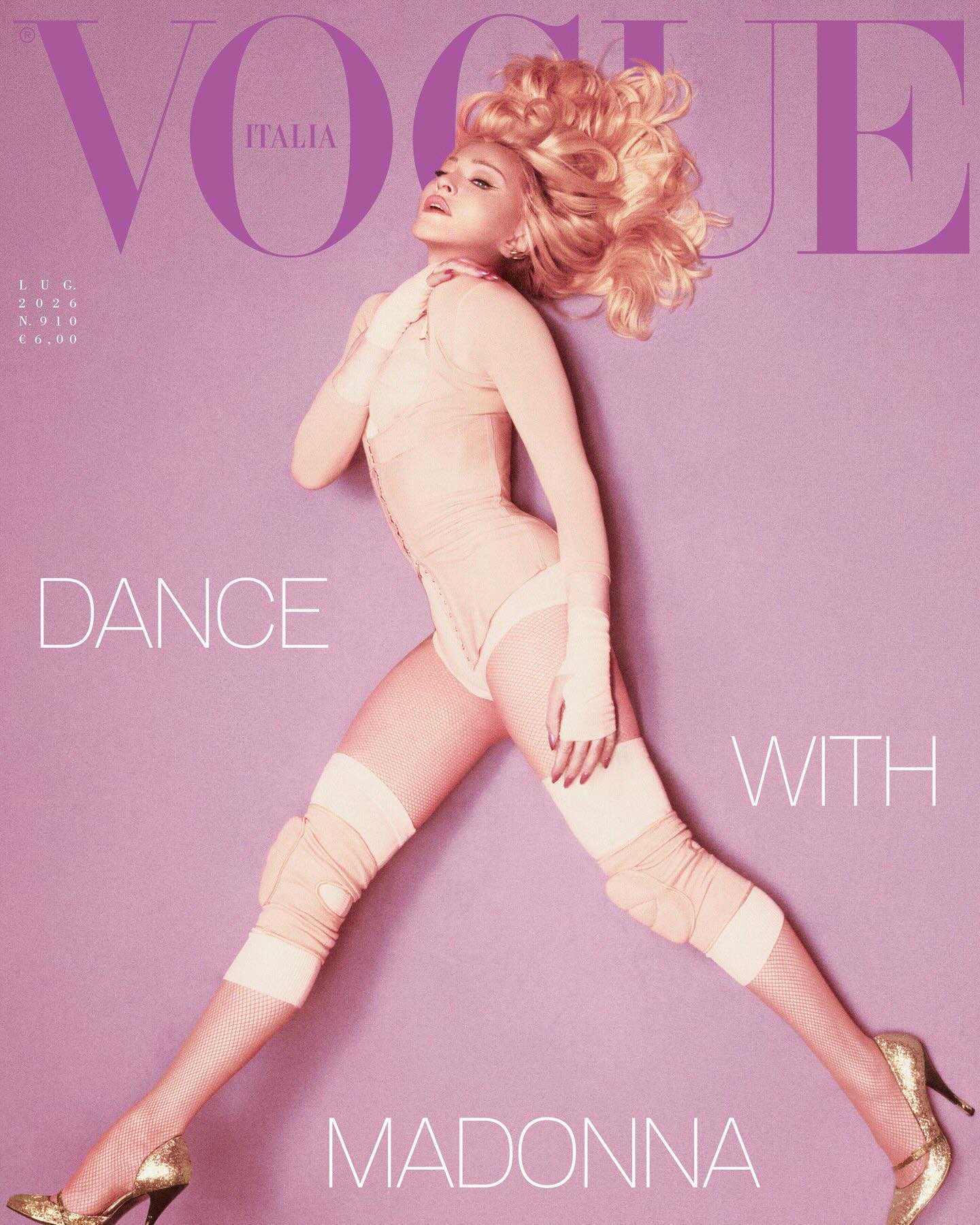 Madonna na capa da edição de julho da Vogue Itália. Foto: Rafael Pavarotti/Reprodução.