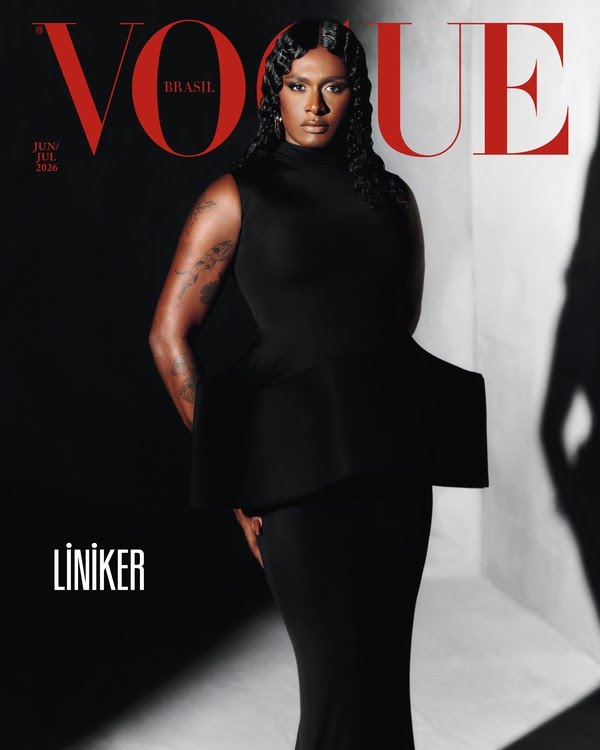 Liniker na capa da edição de junho/julho da Vogue Brasil. Foto: MAR + VIN/Reprodução.