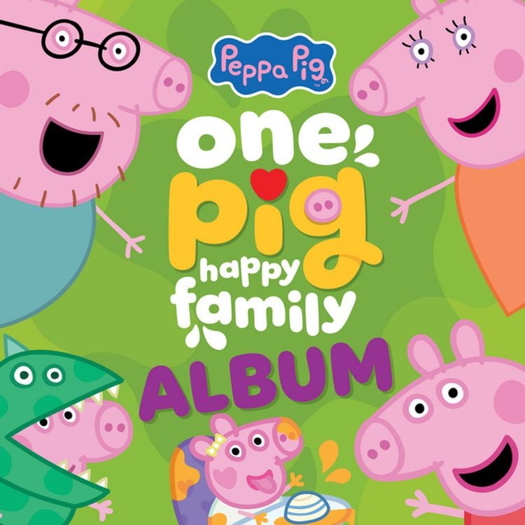 "One Pig Happy Family", álbum de Peppa Pig. Imagem: Divulgação.