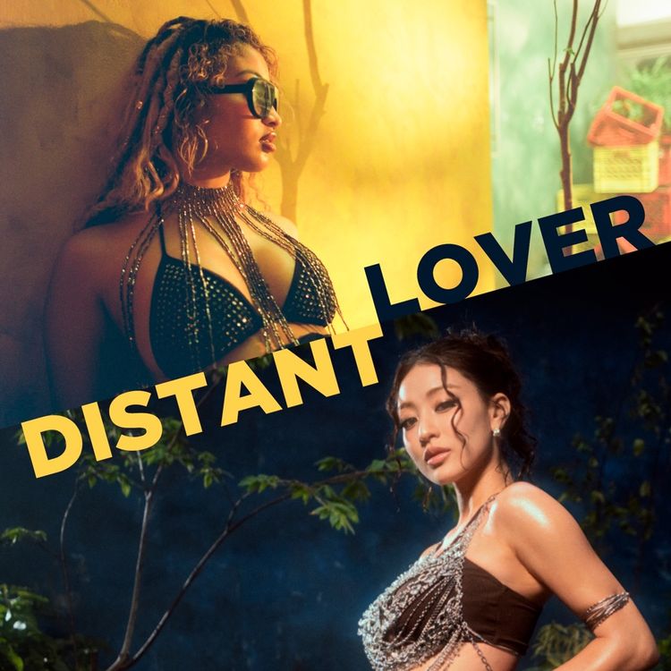 Capa de "Distant Lover", parceria de JIHYO e Sheenseea. Imagem: Divulgação.