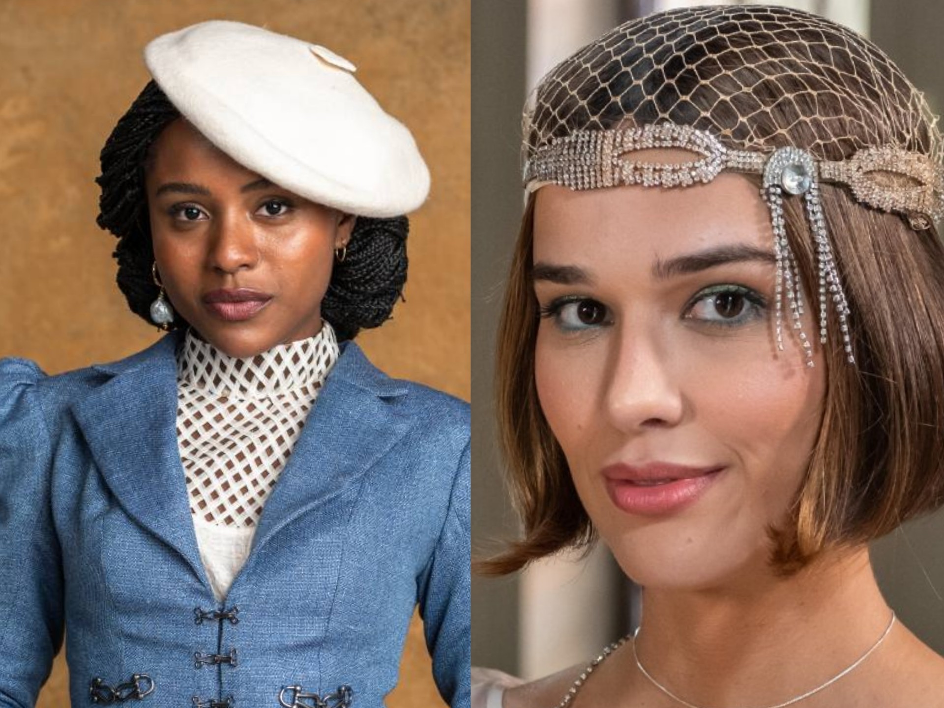 Alika (Duda Santos), protagonista de "A Nobreza do Amor", e Virgínia (Theresa Fonseca), vilã da trama. Foto: Divulgação/Globo.