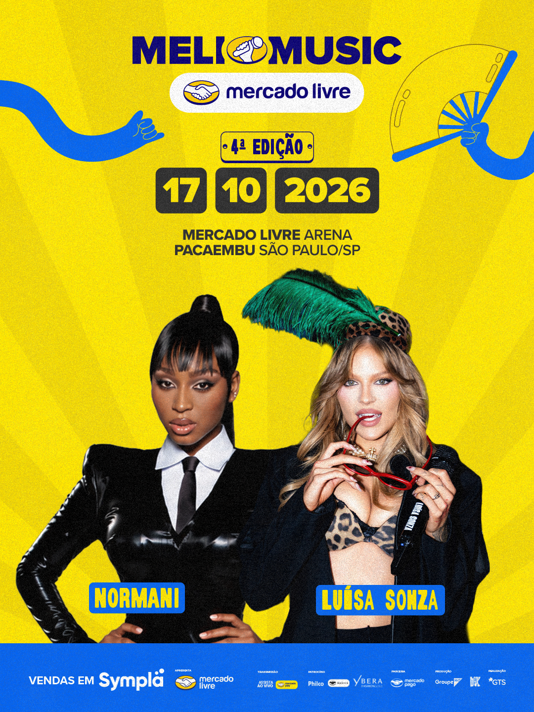 Anuncio Normani e Luísa Sonza no Meli Music. Imagem: Reprodução