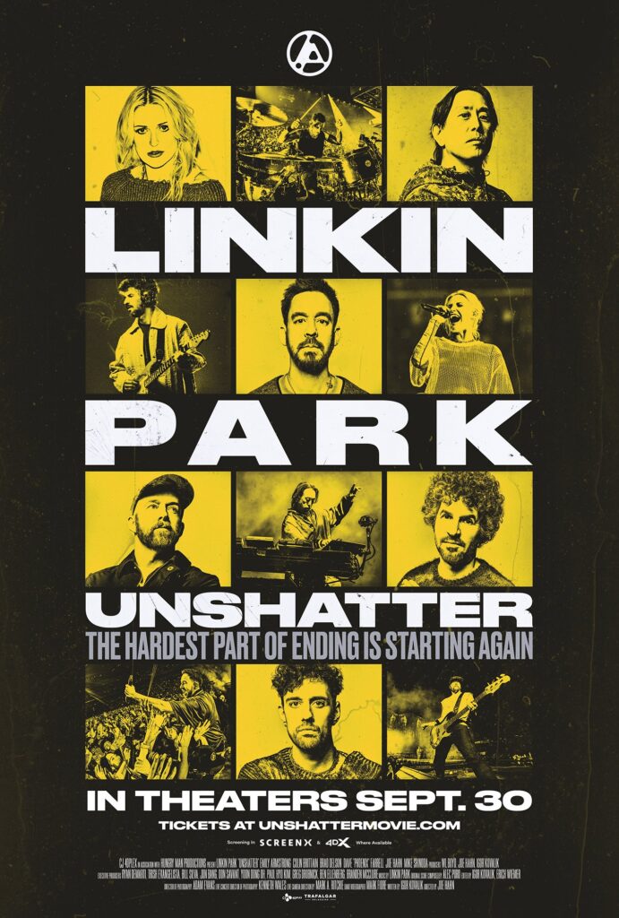 Pôster de "Unshatter", filme de Linkin Park. Imagem: Divulgação
