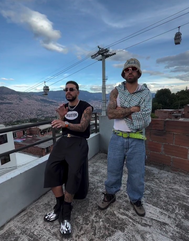 Ryan Castro e Feid em publicação nas redes sociais. Foto: Reprodução/Instagram.