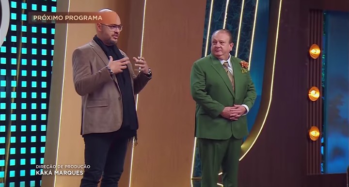 Erick Jacquin e o chef Diego Sacilotto no 14º episódio da 13ª temporada do MasterChef Brasil. Foto: Reprodução/Band.