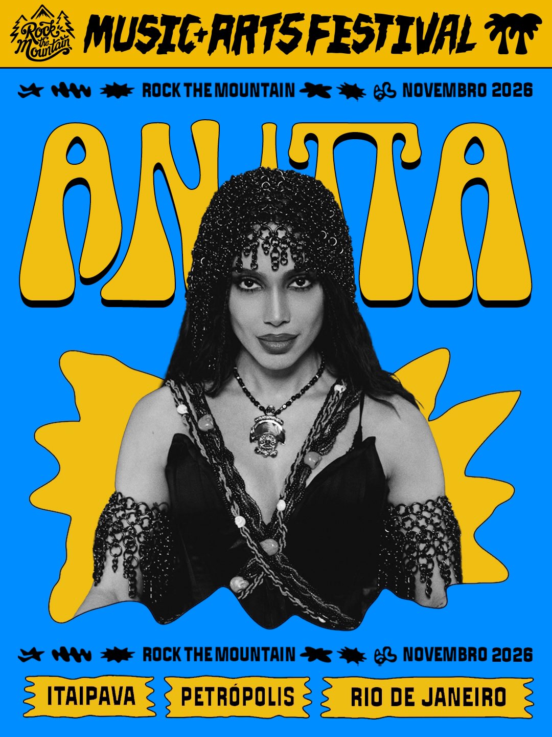 Anitta é uma das atrações confirmadas do Rock The Mountain 2026. Foto: Divulgação/Rock The Mountain.
