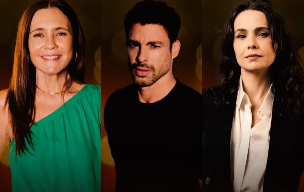 Adriana Esteves, Cauã Reymond e Débora Falabella estão confirmados no elenco de "Avenida Brasil 2". Fotos: Divulgação/Globo