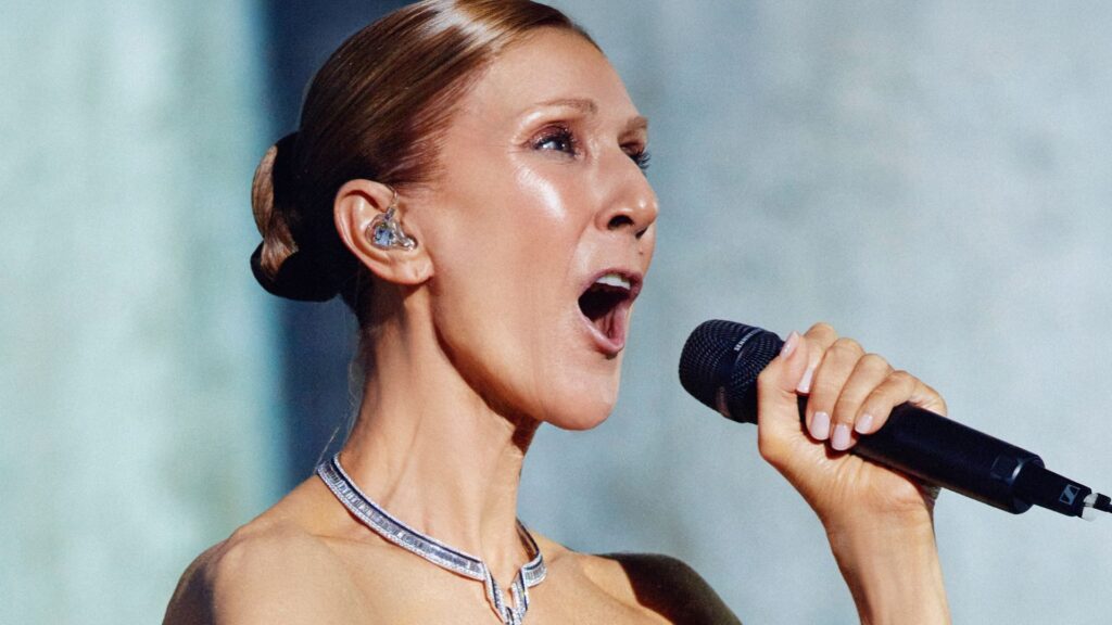 Céline Dion durante show em Paris. Foto: Divulgação