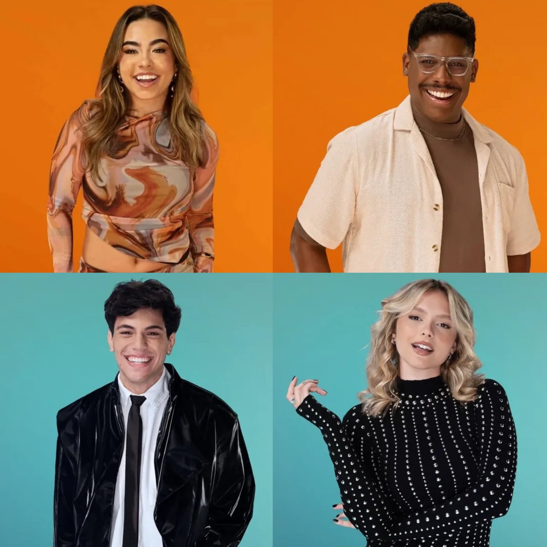 Japa, Arthur, Enzo e Laura foram os primeiros eliminados da terceira temporada do Estrelas da Casa. Fotos: Divulgação/Globo.