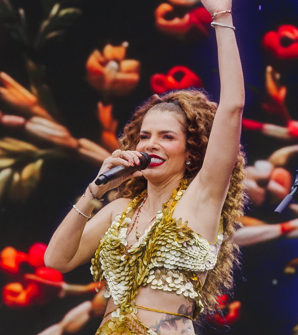 Vanessa da Mata durante sua apresentação no Palco Sunset do Rock in Rio. Foto: Reprodução/Rock in Rio