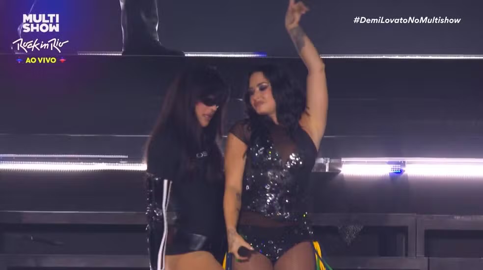 Pabllo vittar e Demi Lovato imagem: divulgação do show rock in Rio 