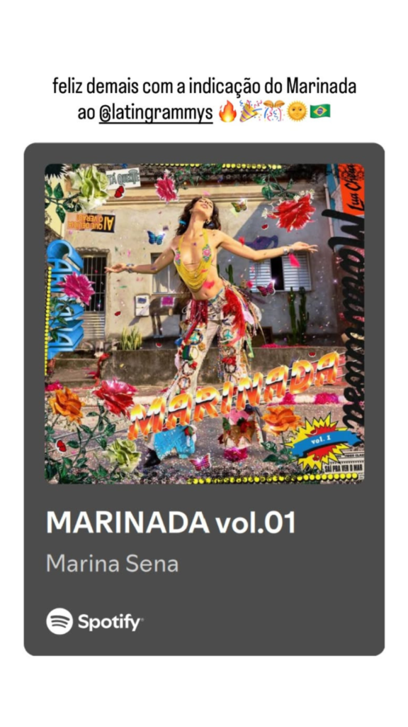 Marina Sena celebra indicação ao Grammy Latino 2026. Foto: Divulgação