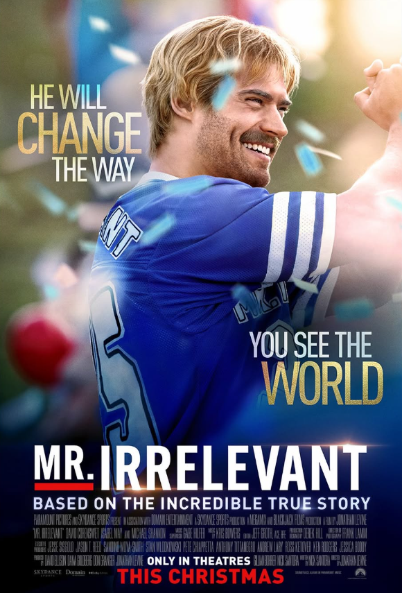 Pôster do filme "Mr. Irrelevant". Imagem: Divulgação/Paramount Pictures