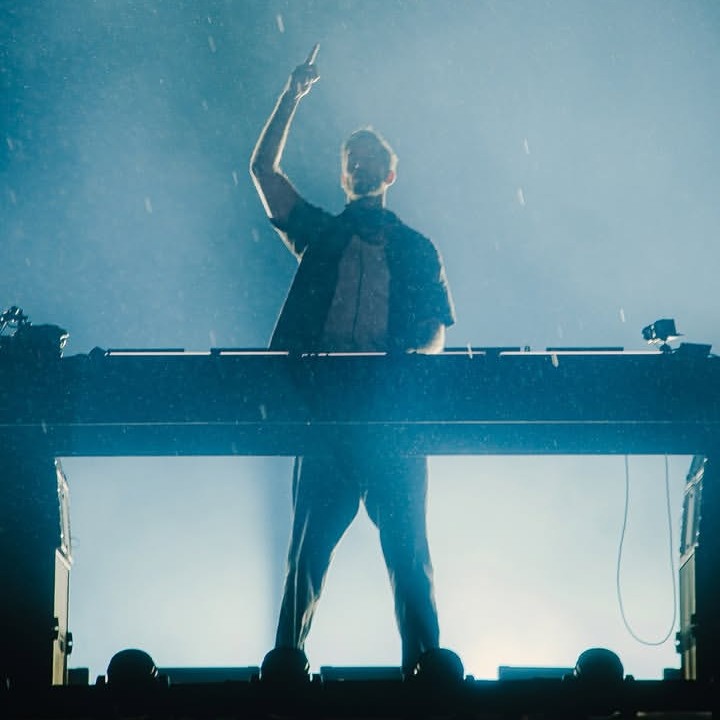 Calvin Harris durante sua apresentação no Palco Mundo do Rock in Rio. Foto: Reprodução/Rock in Rio
