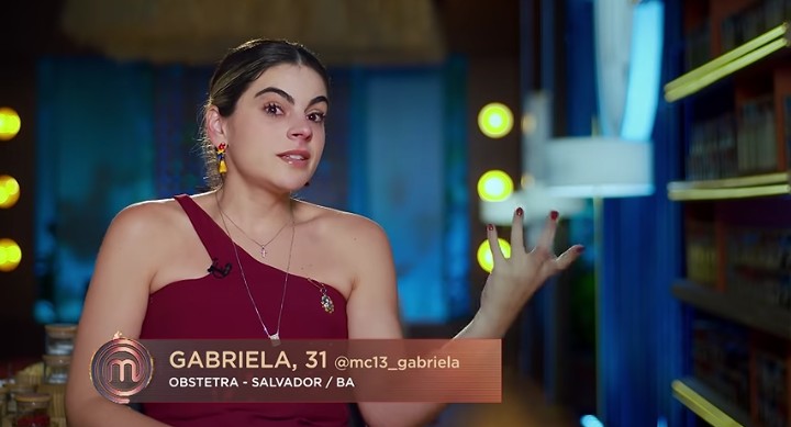 Gabriela foi a 14ª eliminada do MasterChef Brasil. Foto: Reprodução/Band