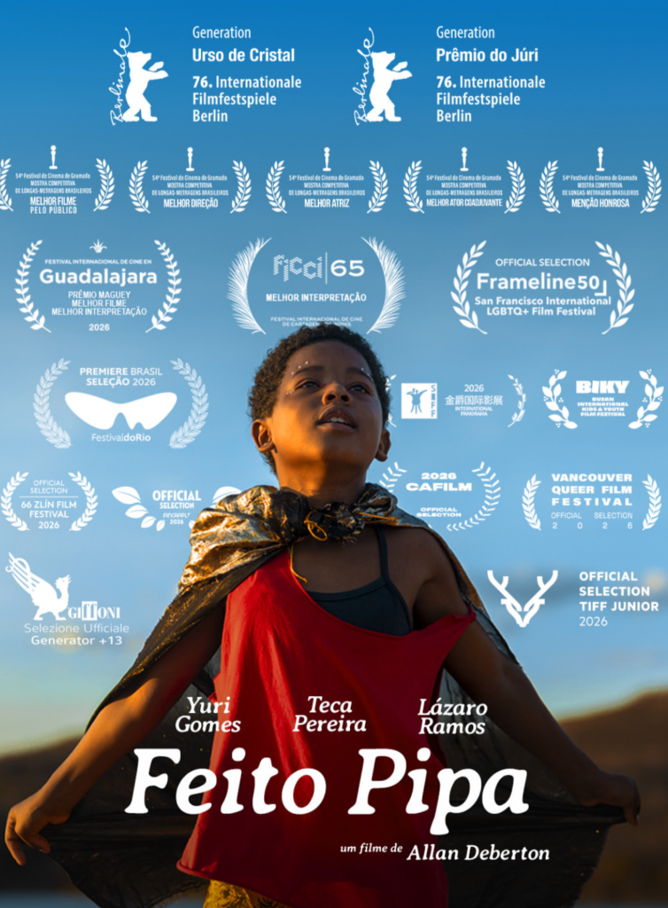Pôster do filme com os "laurels" de premiações. Imagem: Divulgação.