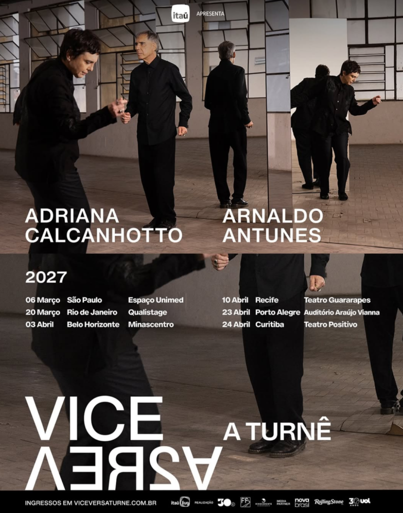 Cartaz de divulgação da turnê "Vice-versa". Imagem: Divulgação.