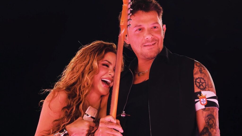 Shakira e Alejandro Sanz em show. Foto: Divulgação