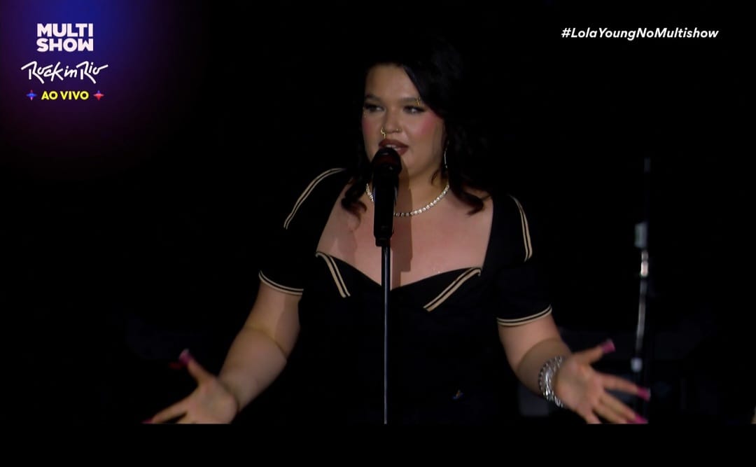 Lola Young no Rock In Rio 2026. Imagem: Reprodução / Rock In Rio.