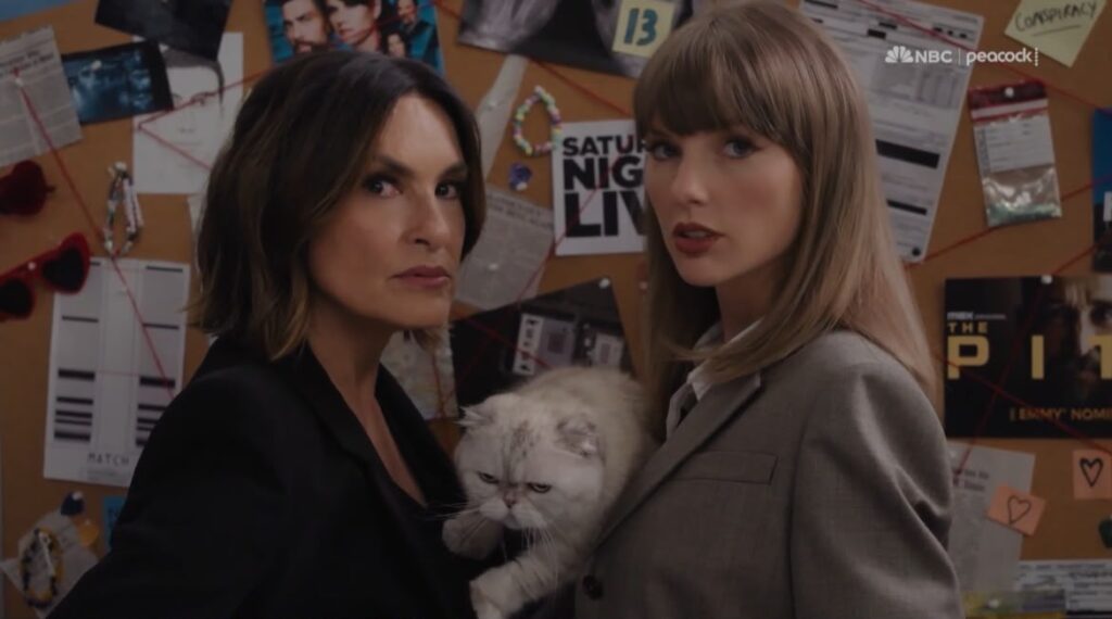 Trecho da esquete reproduzida durante o EMMYs 2026. Imagem: Reprodução/ NBC/ Peacock