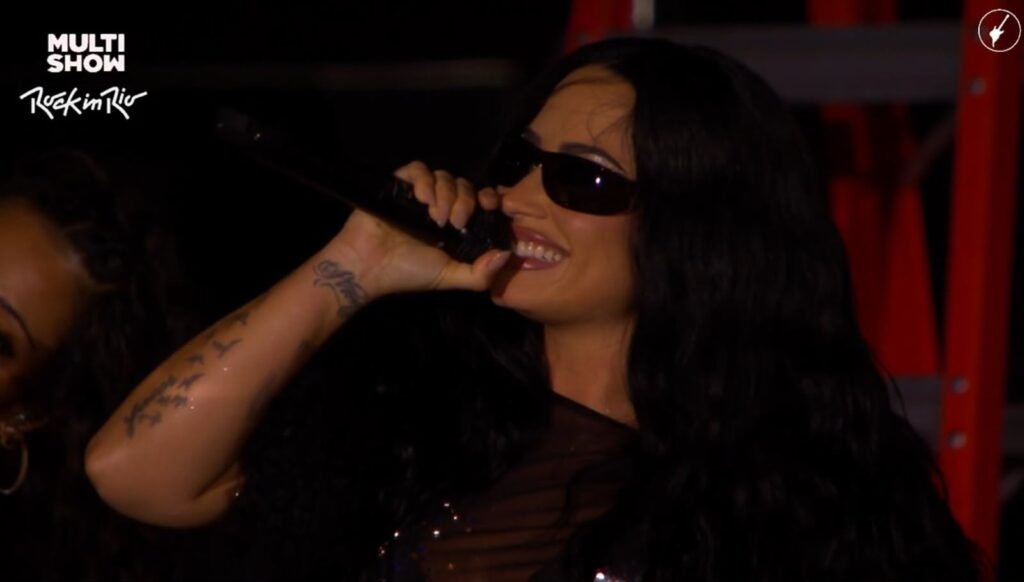 Demi Lovato no Rock in Rio 2026. Imagem: Reprodução / Rock in Rio
