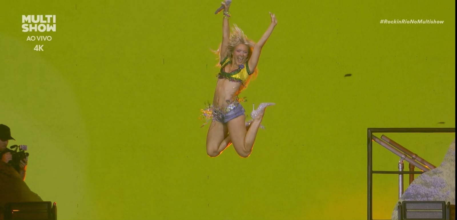 Zara Larsson em seu show no Rock in Rio 2026. Imagem: Multishow / Rock in Rio