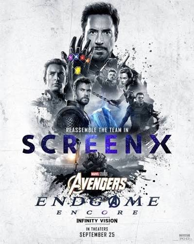 Pôster do relançamento de "Vingadores: Ultimato". Imagem: Divulgação/ Marvel Studios
