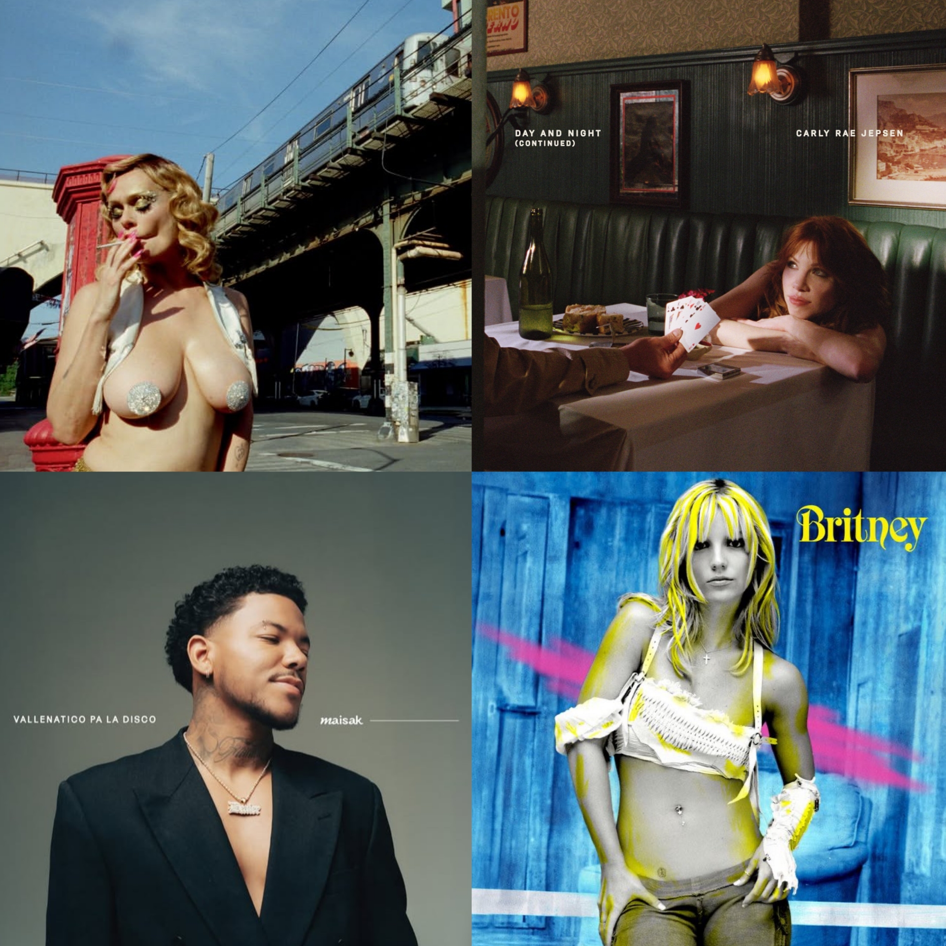 Troye Sivan, Carly Rae Jepsen, Maisak e Britney Spears estão entre os destaques da segunda semana de outubro. Fotos: Divulgação.