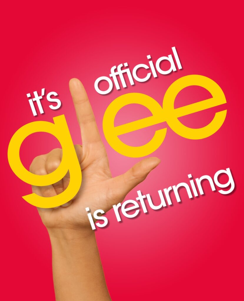 Anúncio do retorno de Glee em imagem promocional. Foto: Divulgação