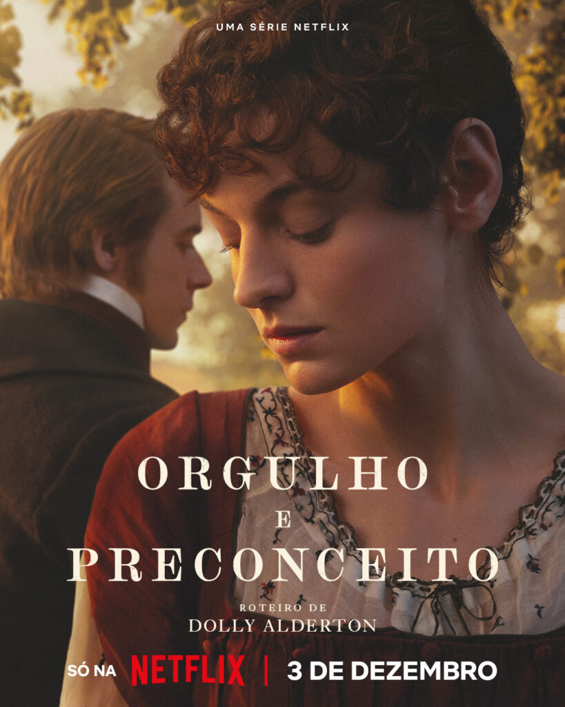 Pôster de divulgação da minissérie de Orgulho e Preconceito. Imagem: Divulgação/ Netflix