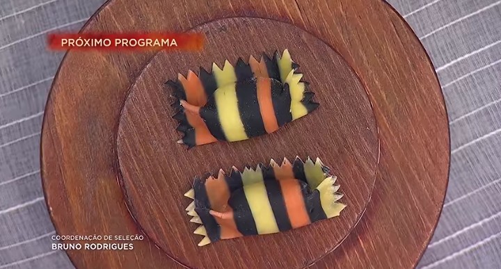 Massas recheadas e coloridas são o desafio da Prova de Eliminação. Foto: Reprodução/YouTube