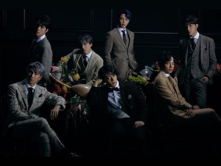 BTS em imagem promocional do álbum "Map of the Soul: 7". Imagem: Divulgação.