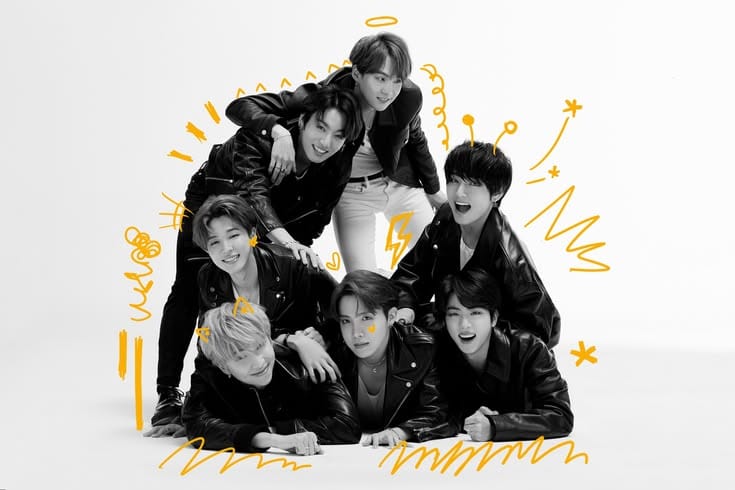 BTS em imagem promocional do álbum "Map of the Soul: 7". Imagem: Divulgação.
