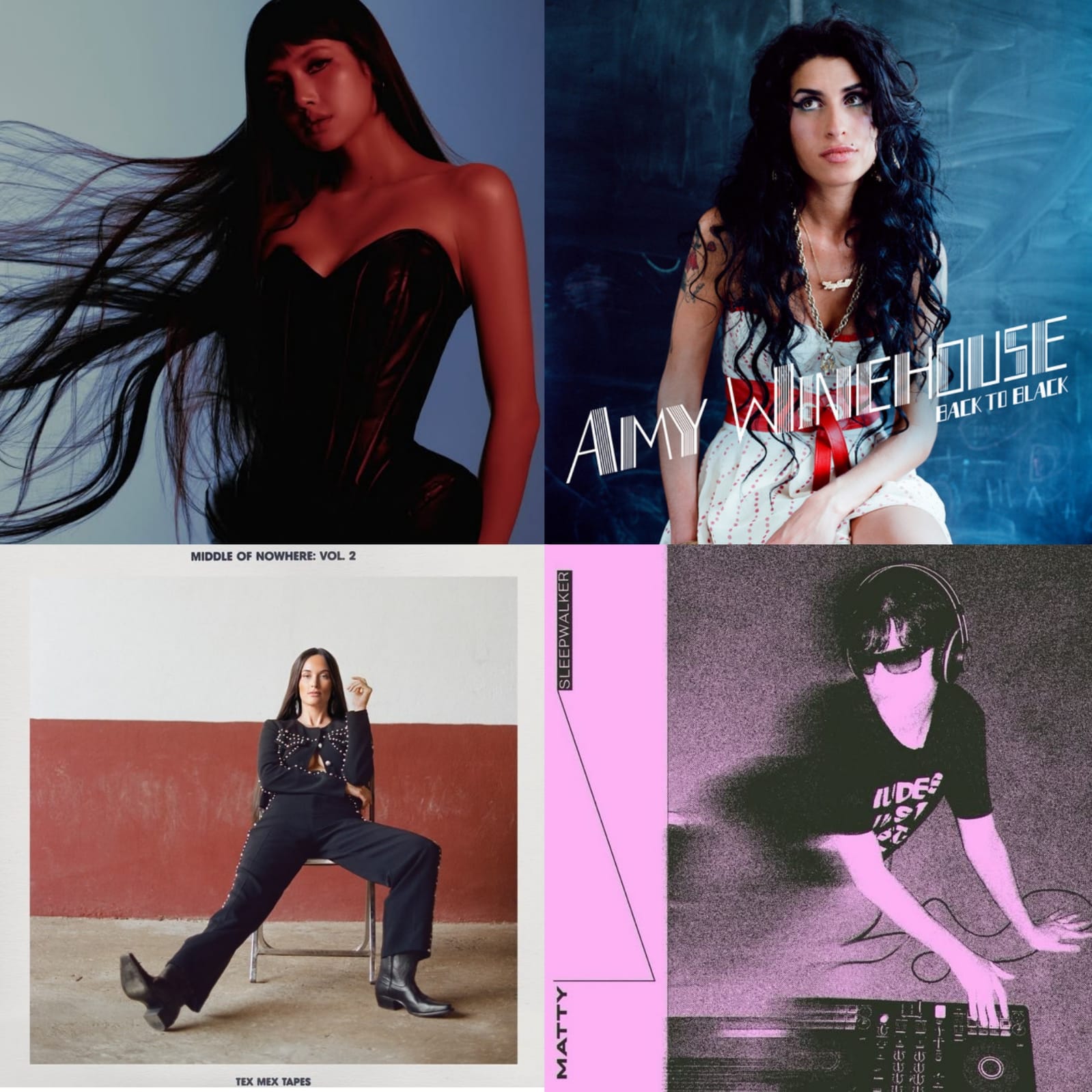 LISA, Amy Winehouse, Kacey Musgraves e MATTY estão entre os destaques da semana. Fotos: Divulgação