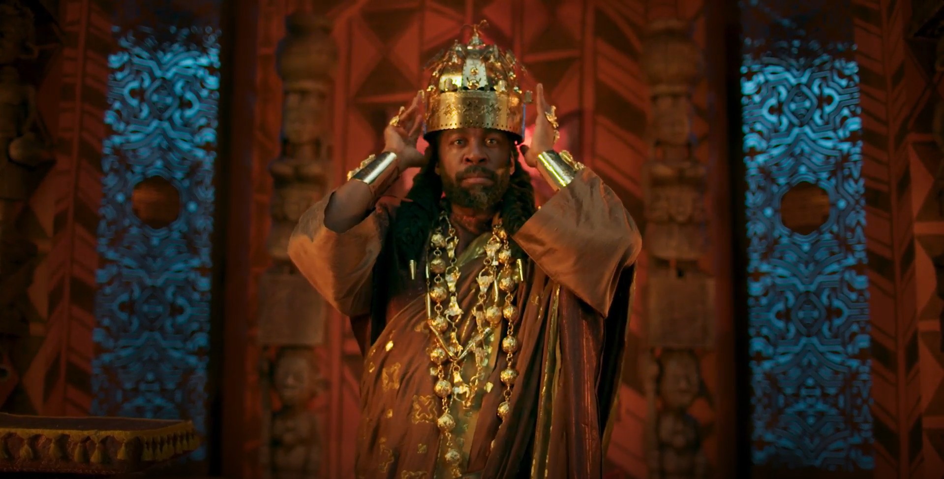Lázaro Ramos como Jendal em "A Nobreza do Amor". Foto: Reprodução/Globo