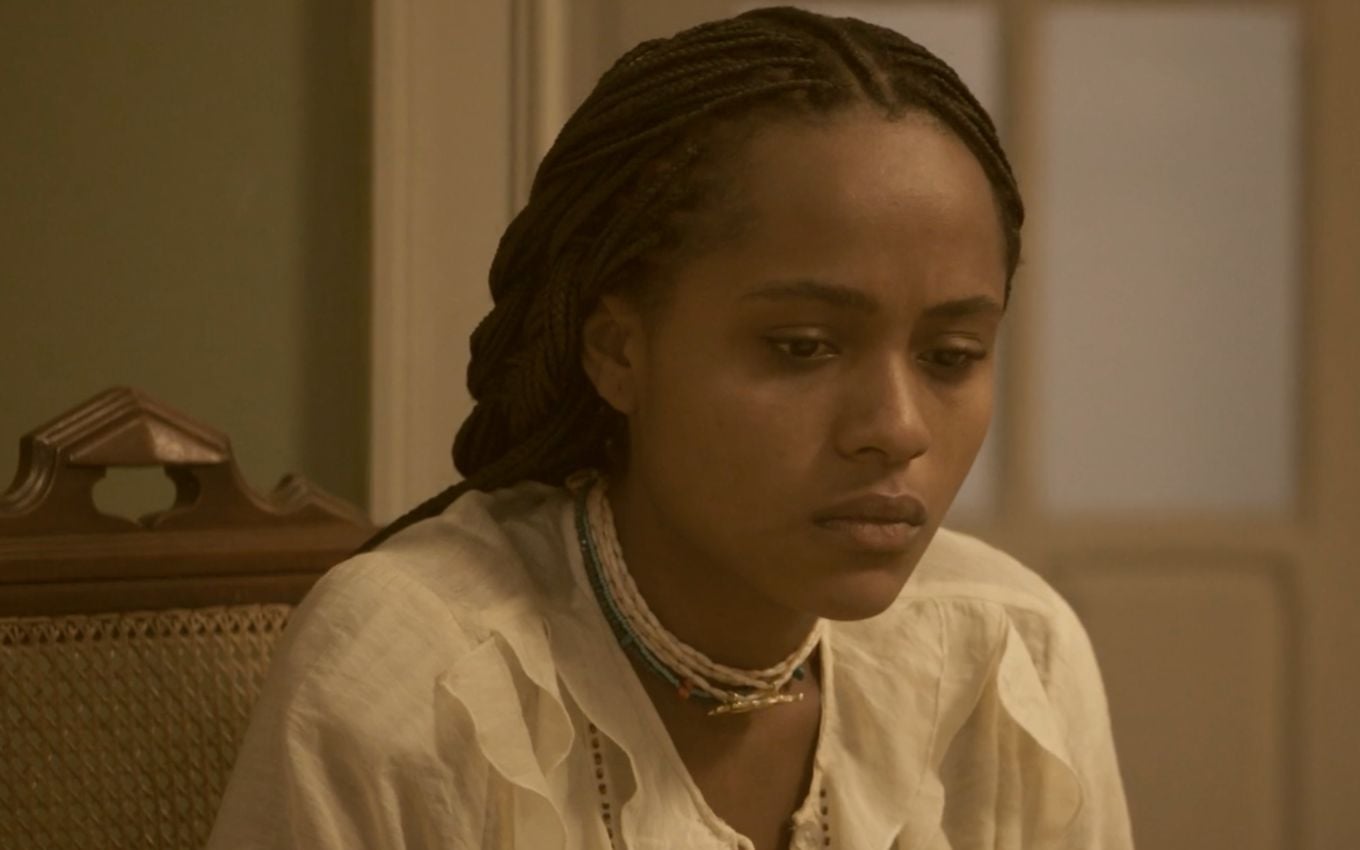 Duda Santos como Alika em "A Nobreza do Amor". Foto: Reprodução/Globo