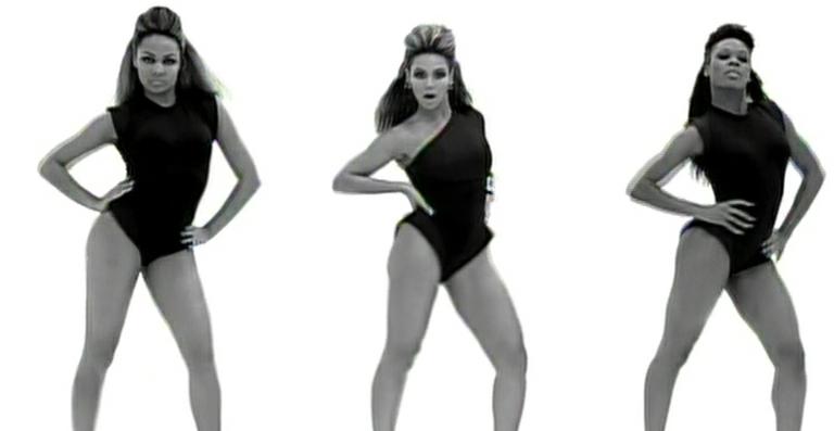 Beyoncé e dançarinas no clipe oficial de "Single Ladies". Imagem: Reprodução.