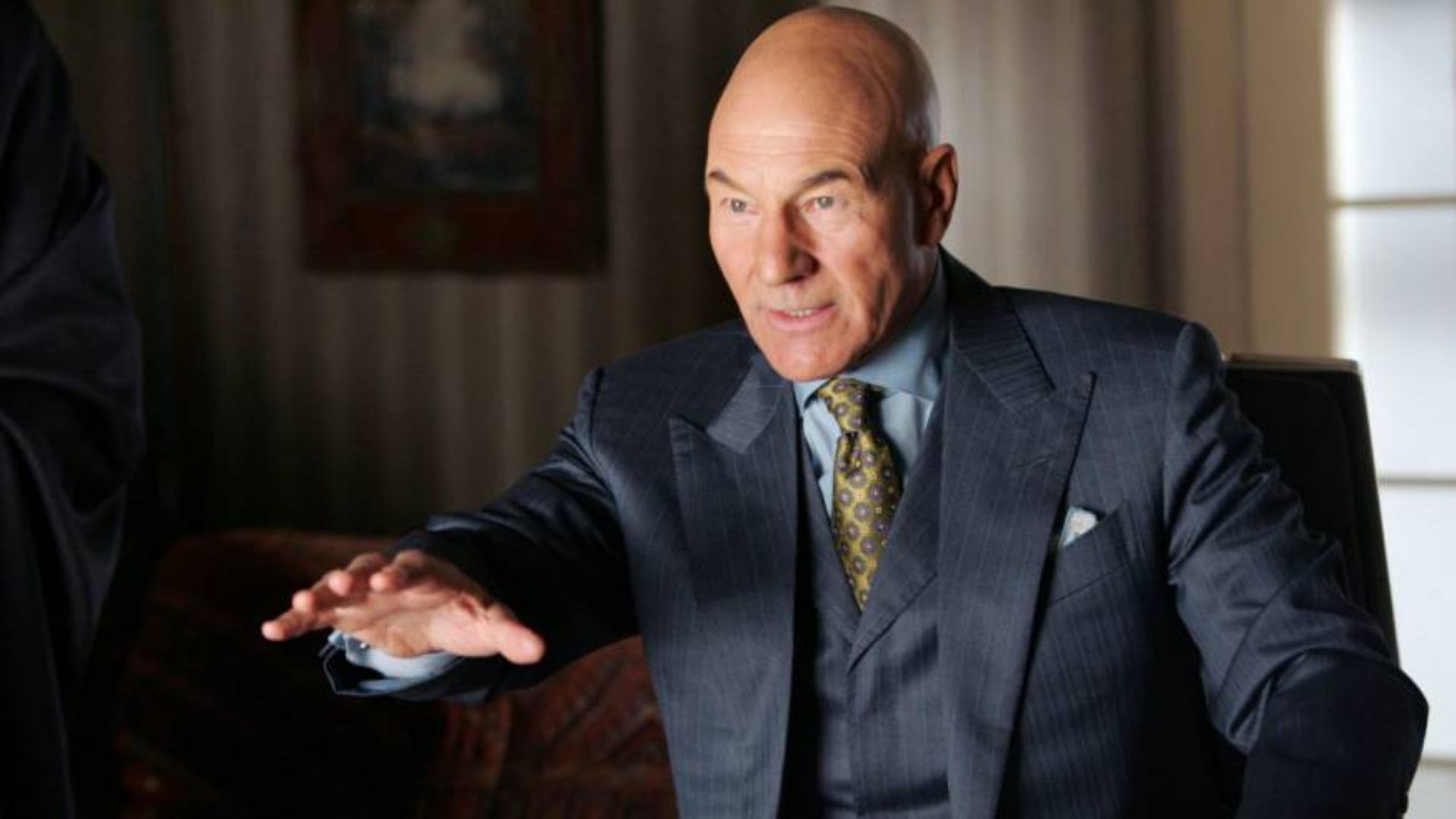 Patrick Stewart em "X-Men". Imagem: Reprodução / Fox